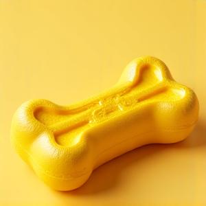 Durable rubber chew bone toy